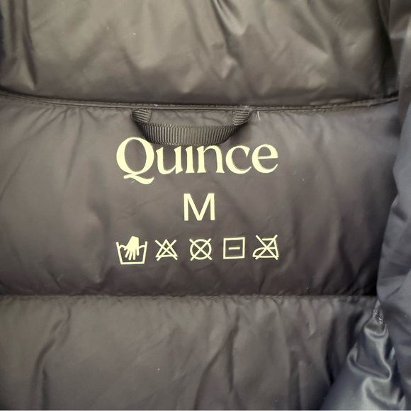 Quince Lightweight Down Puffer Jacket, Navy Blue, Size M - Picture 4 of 9
